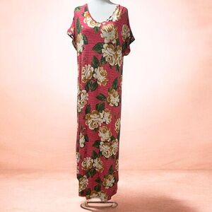 LuLaRoe Pink Floral Maxi Dress
